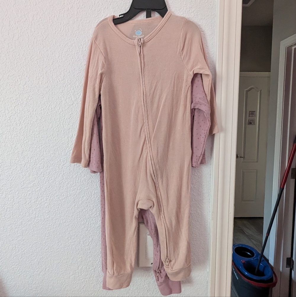 cloud island Blush Pink Zipper Footed One-Piece